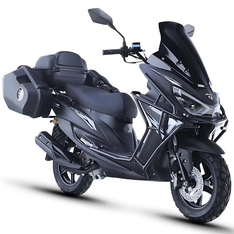 150Cc Fuel Scooter Retro Off-Road Motorcycle National Iv Efi Moped Vehicle Can Be Registered with Tail Box