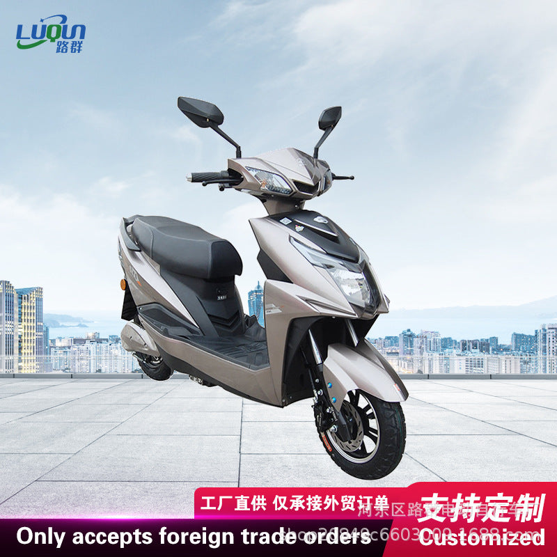Cross-Border Foreign Trade Electric Motorcycle Two-Wheeled Adult High-Power Bicycle Men's and Women's Battery Car Long-Range Scooter