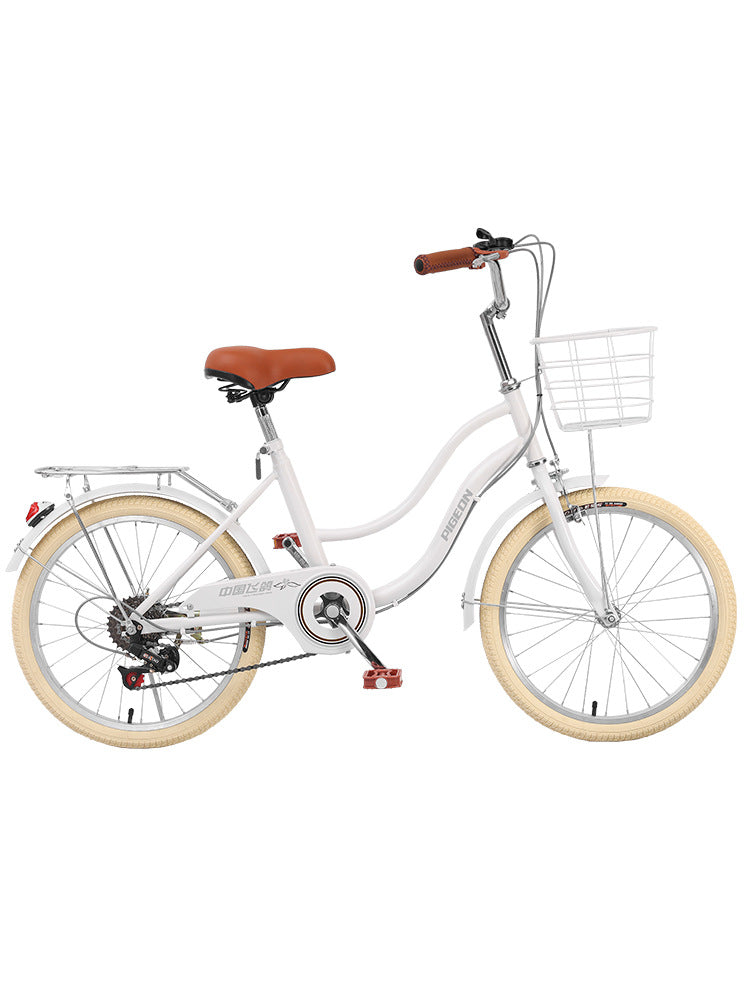 Flying Pigeon Bicycle Women's Medium and Large Student Adult Lady Commuting Lightweight 20inch 22inch 24inch Variable Speed Scooter