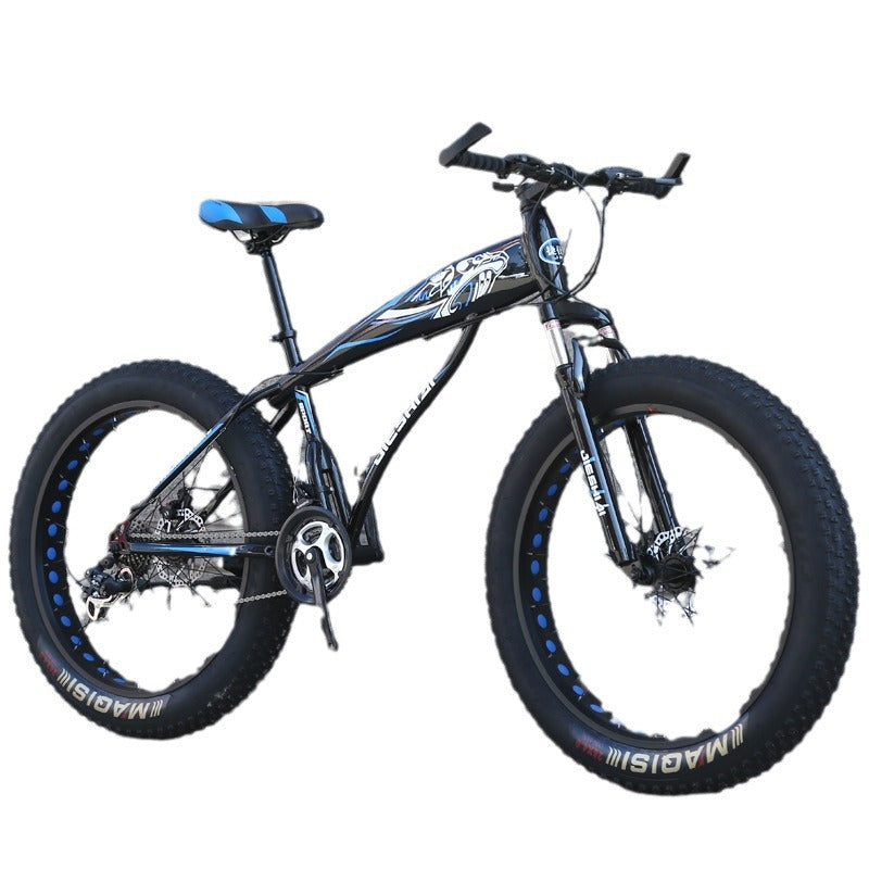 26 inch 24 inch large tire adult bicycle mountain bike variable speed shock absorption double disc brake road bike butterfly handle bicycle