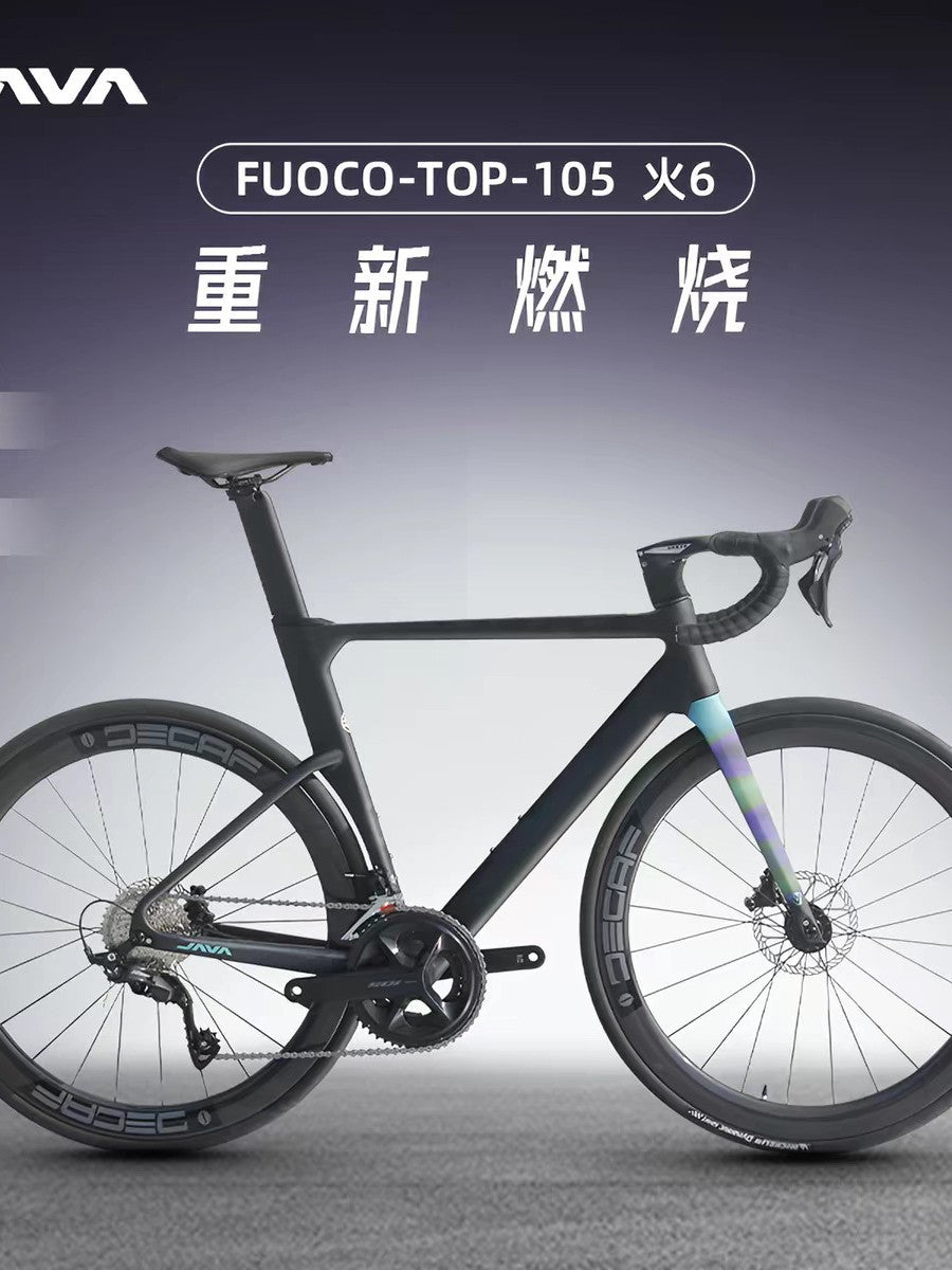 New Model Java Fire 6 Jiaowo Fuoco Top Road Bike 105 Hydraulic Disc 24-Speed Full Carbon Bicycle