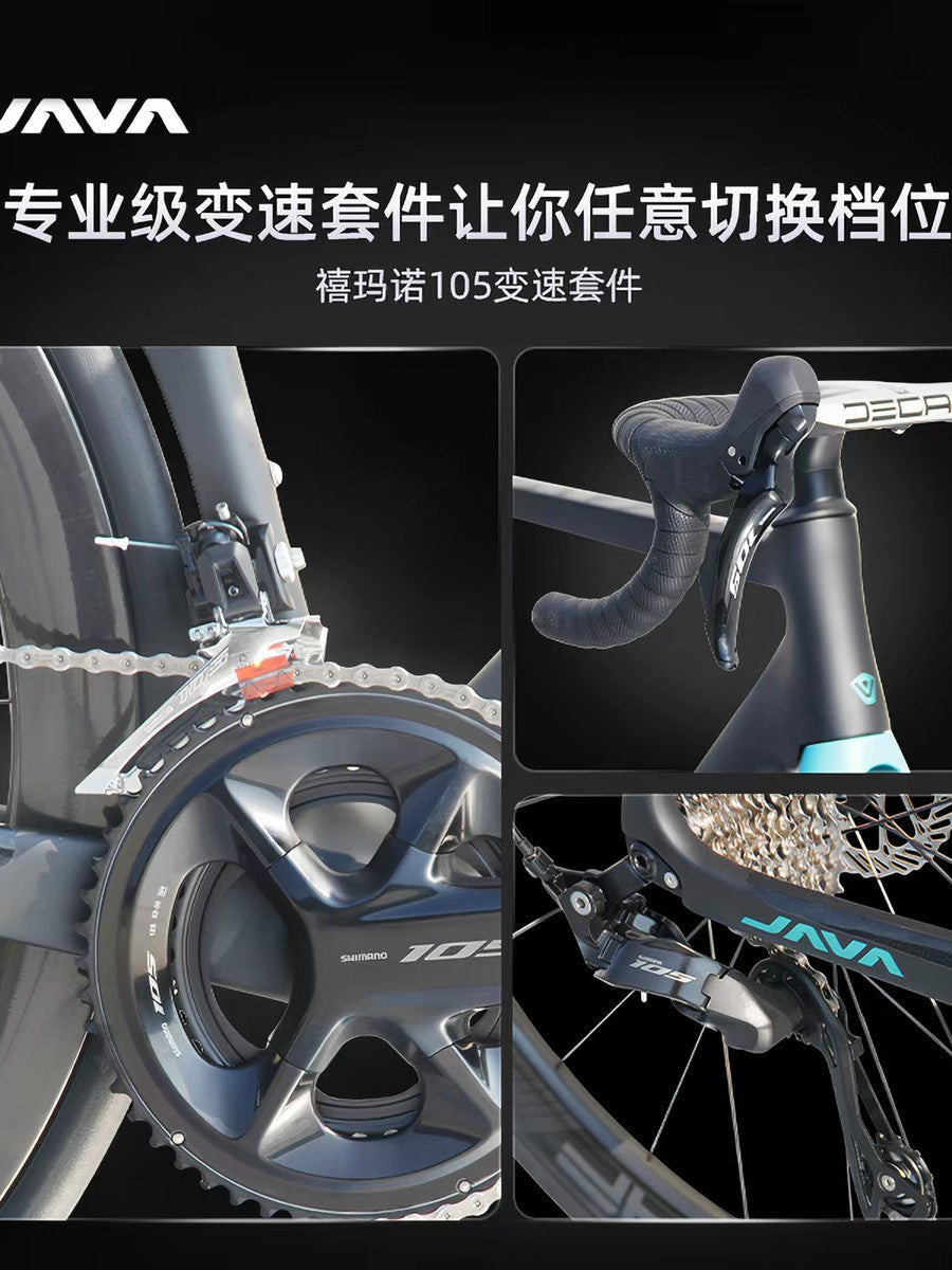 New Model Java Fire 6 Jiaowo Fuoco Top Road Bike 105 Hydraulic Disc 24-Speed Full Carbon Bicycle