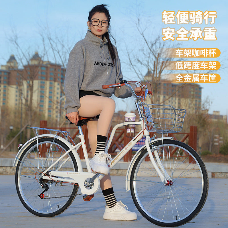 Coffee cart men and women students adult variable speed city fashion commuter light bearing bicycle factory