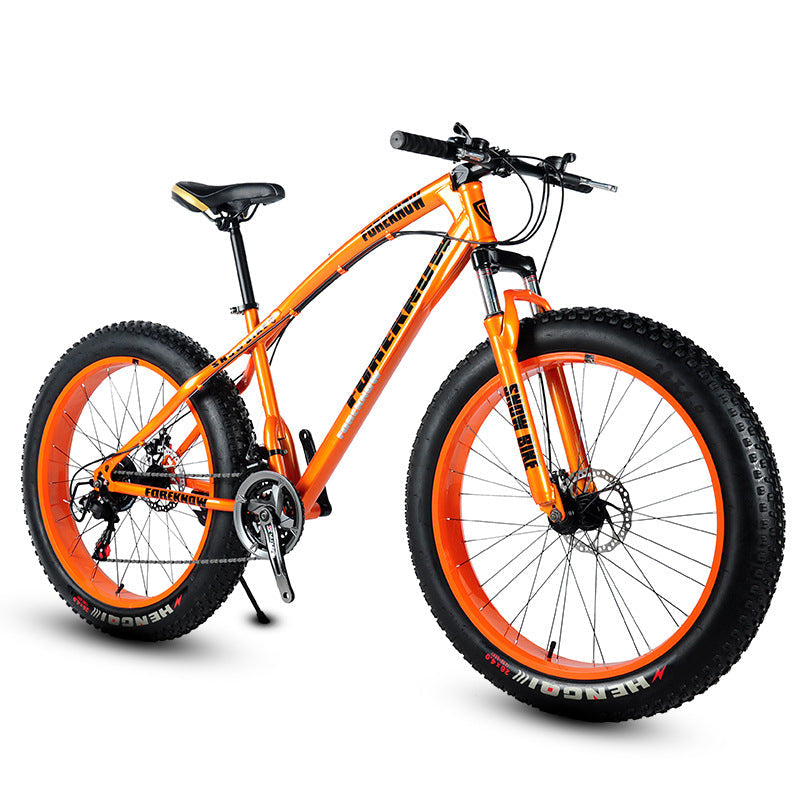 Factory Direct Wholesale Snow Bike 26/ 20inch Double Disc Brake Mountain Snow Beach Fat Tire Variable Speed Bicycle