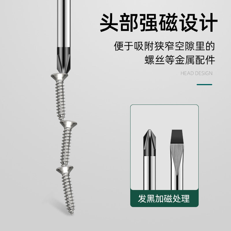 Screwdriver cross word strong magnetic screwdriver tool suit super hard plum blossom flat mouth screwdriver multi-functional small screwdriver