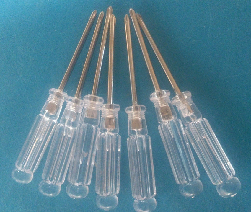 3.0 + Crystal Head small screwdriver + word transparent screwdriver screwdriver batch head +-word small screwdriver factory direct supply