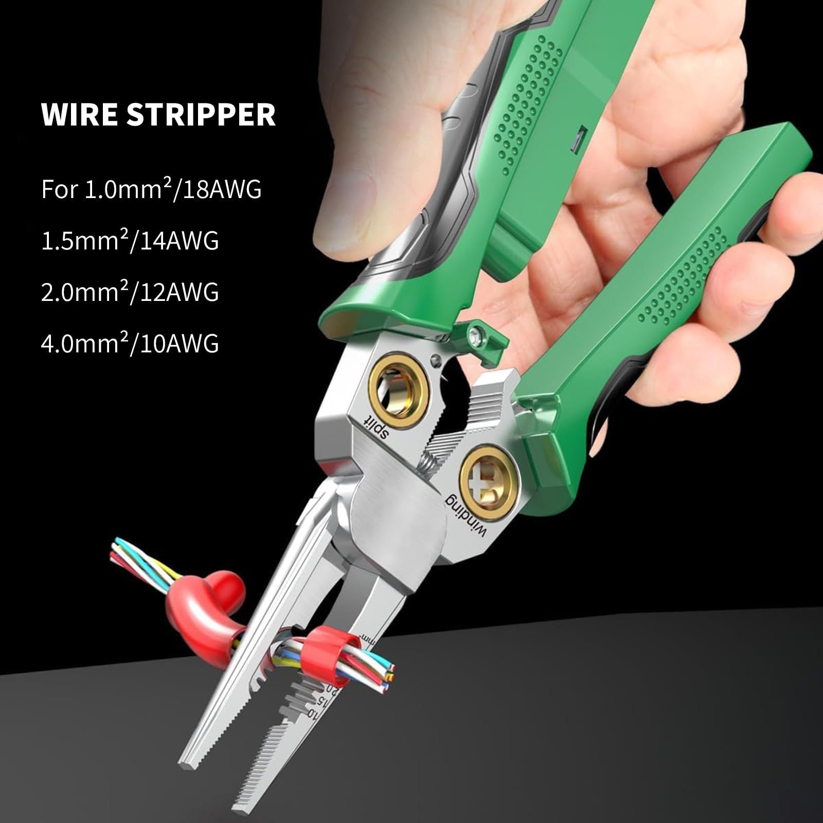 Cross-Border 8-in-1 Wire Crimping Wire Stripper with Voltage Detector and Dual Alarm Electrician Special Wire Stripping Pliers