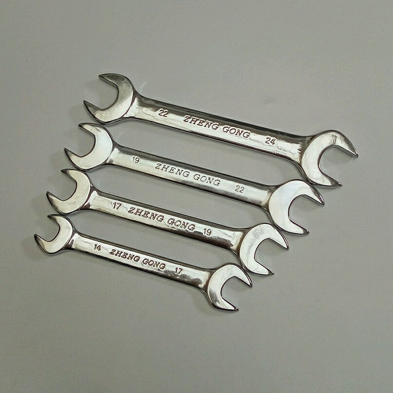 Factory wholesale mirror double-ended wrench open-ended wrench dual-purpose wrench fork wrench Linyi Yuanhong hardware tools