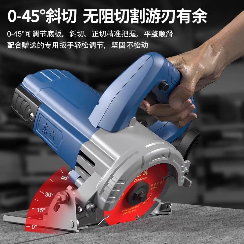 Dongcheng Marble Machine 220V Tile Small Portable Saw Stone Slotting Marble Machine Pipe Cutting Wall Cutting Machine Tool
