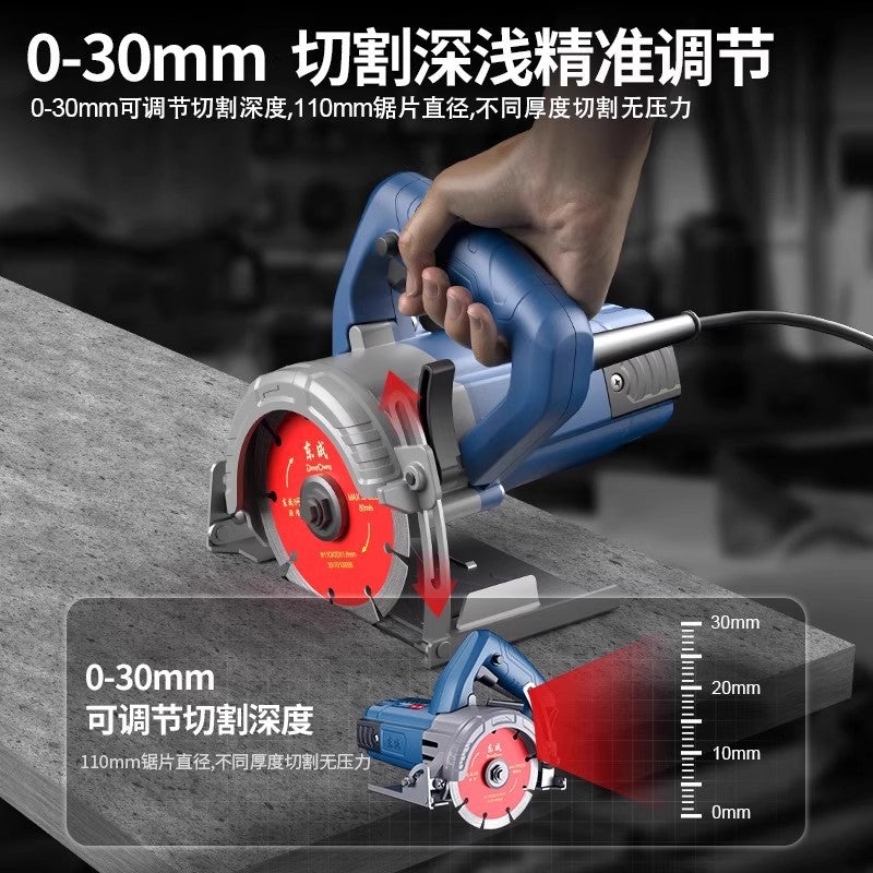 Dongcheng Marble Machine 220V Tile Small Portable Saw Stone Slotting Marble Machine Pipe Cutting Wall Cutting Machine Tool
