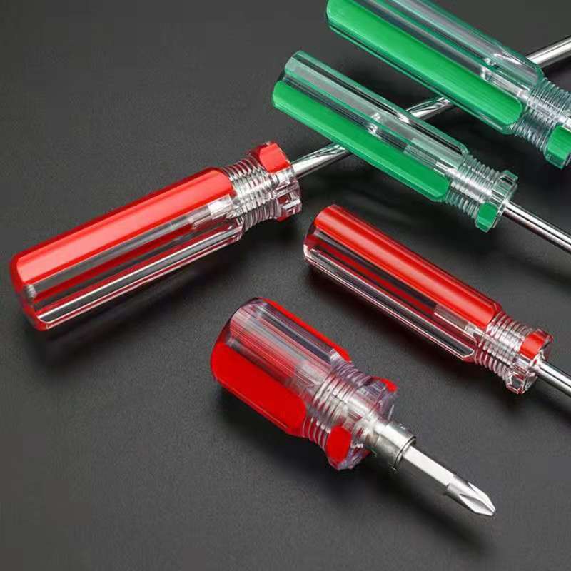 Manufacturer Wholesale Crystal Colored Screwdrivers, High Hardness Magnetic Flathead and Phillips Dual-Purpose Small Screwdrivers