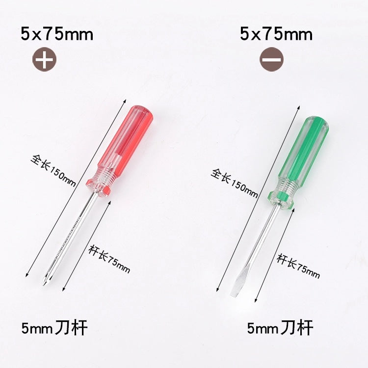 Manufacturer Wholesale Crystal Colored Screwdrivers, High Hardness Magnetic Flathead and Phillips Dual-Purpose Small Screwdrivers