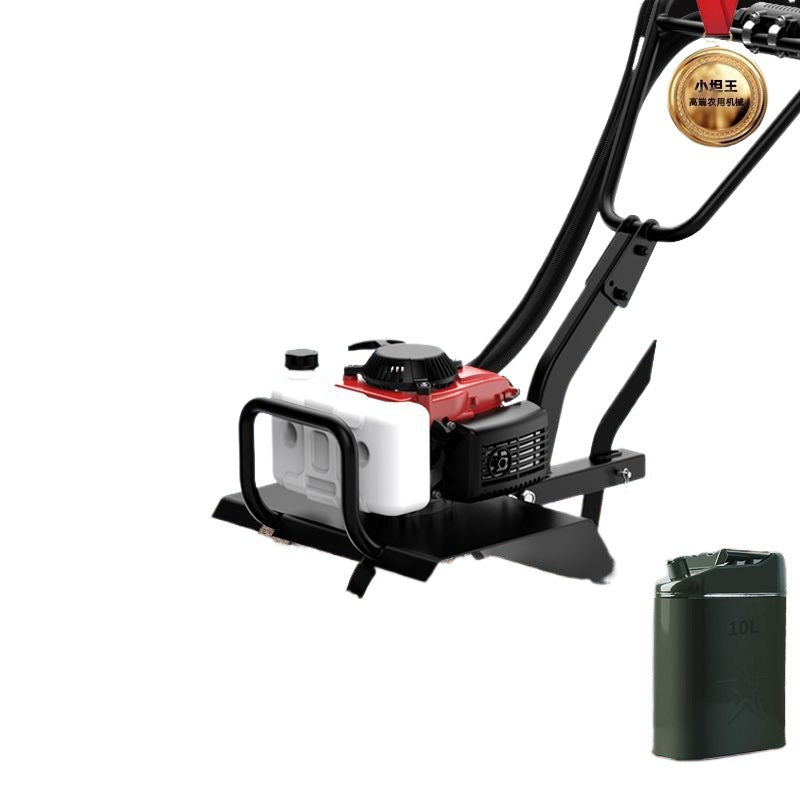 Four-Stroke Micro Tiller Small Agricultural Four-Wheel Drive Rotary Tiller for Loosening Soil, Plowing, Trenching, Gasoline-Powered Tillage, and Weeding Manufacturer