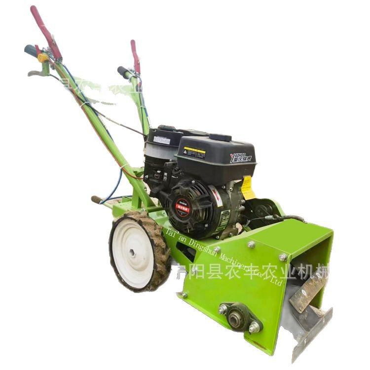 New four-wheel drive self-propelled small gasoline weeding machine orchard weeding and ditching grass crushing rotary tillage multifunctional micro-tillage machine