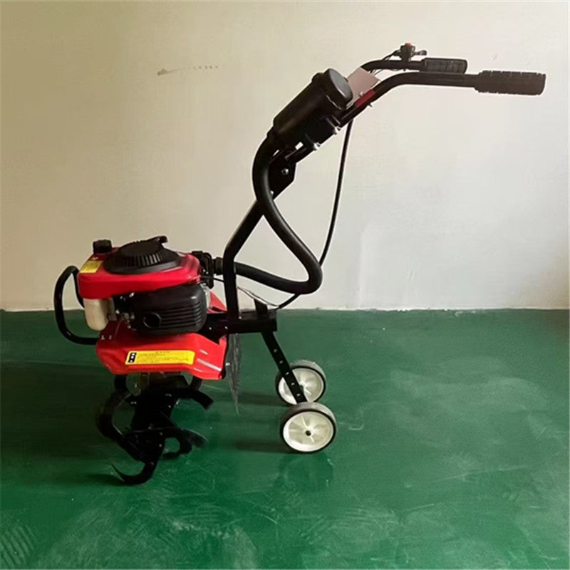 Small Power Tiller, Multi-Functional Tiller, Agricultural Trenching Hard Soil Household Gasoline Tiller