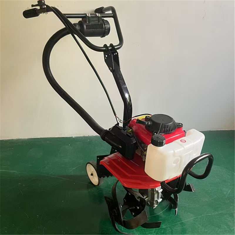 Small Power Tiller, Multi-Functional Tiller, Agricultural Trenching Hard Soil Household Gasoline Tiller