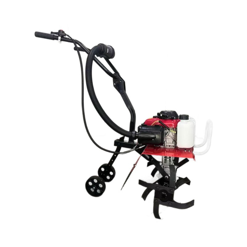 Small Power Tiller, Multi-Functional Tiller, Agricultural Trenching Hard Soil Household Gasoline Tiller