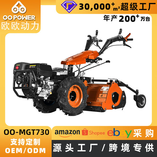 Gasoline Multifunctional Micro-Tiller, Cultivator, Small Agricultural Rotary Tiller, Household Hand-Held Trenching and Soil-Turning Machine