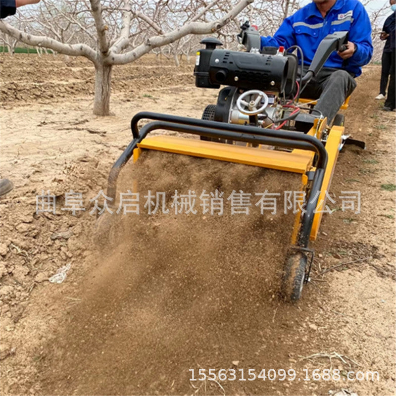 Diesel four-wheel drive micro-tiller gasoline multi-function tiller new small agricultural loose soil ditching high horsepower weeding