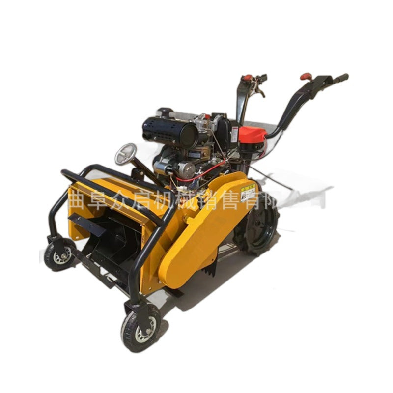 Diesel four-wheel drive micro-tiller gasoline multi-function tiller new small agricultural loose soil ditching high horsepower weeding