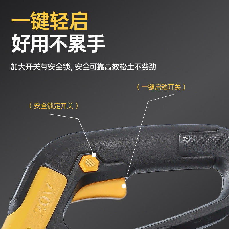 Cross-Border Lithium Battery Wireless Portable Micro-Tiller Small Agricultural Electric Tiller High-Power Handheld Telescopic Rotary Tiller