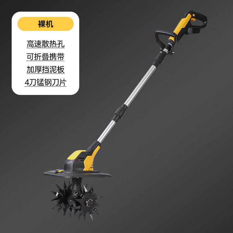 Cross-Border Lithium Battery Wireless Portable Micro-Tiller Small Agricultural Electric Tiller High-Power Handheld Telescopic Rotary Tiller