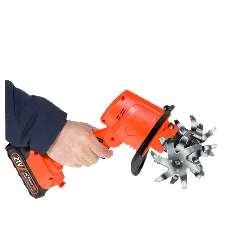 New Household Lithium Battery Micro-Tiller, Weeding and Loosening Soil, Small Tiller, Plow, Handheld Electric Hoe, Rotary Tiller