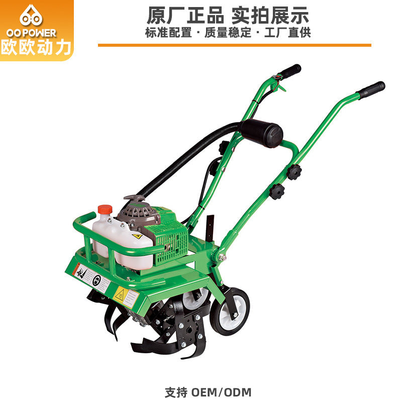 Foreign Trade Customized Micro-Tiller Gasoline Rotary Tiller Agricultural Small Multi-Functional Agricultural Machinery Soil Turning and Loosening Plowing and Trenching Machine