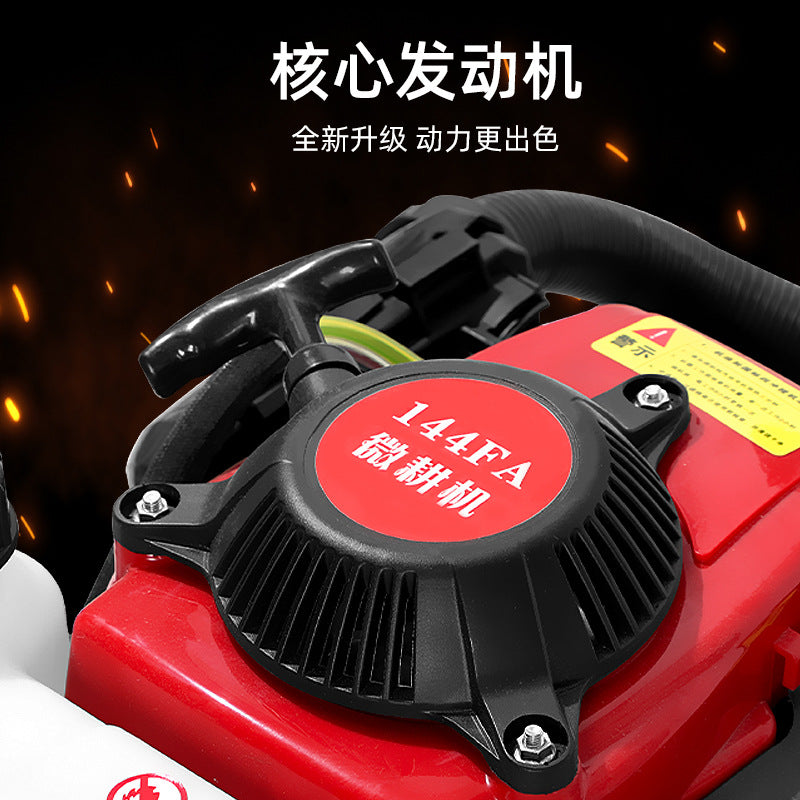 New mini-Tiller small energy-saving and oil-saving four-stroke Ripper paddy field weeding and furrowing machine land-turning and land-opening rotary tiller