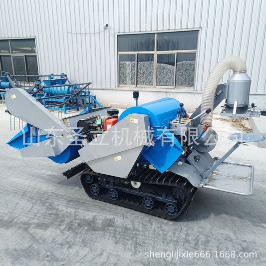 Harvester and Thresher 1100 Model, Ride-On Bagging Type, for Home Use, Suitable for Rice, Wheat, and Small-Scale Harvesting, Also for Oilseeds