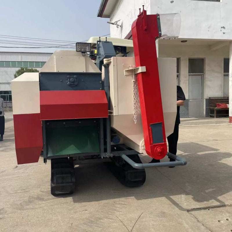 Vertical Axis Flow Soybean Combine Harvester, All-Terrain Available Harvester, Wode Rice Harvesting and Threshing Machine
