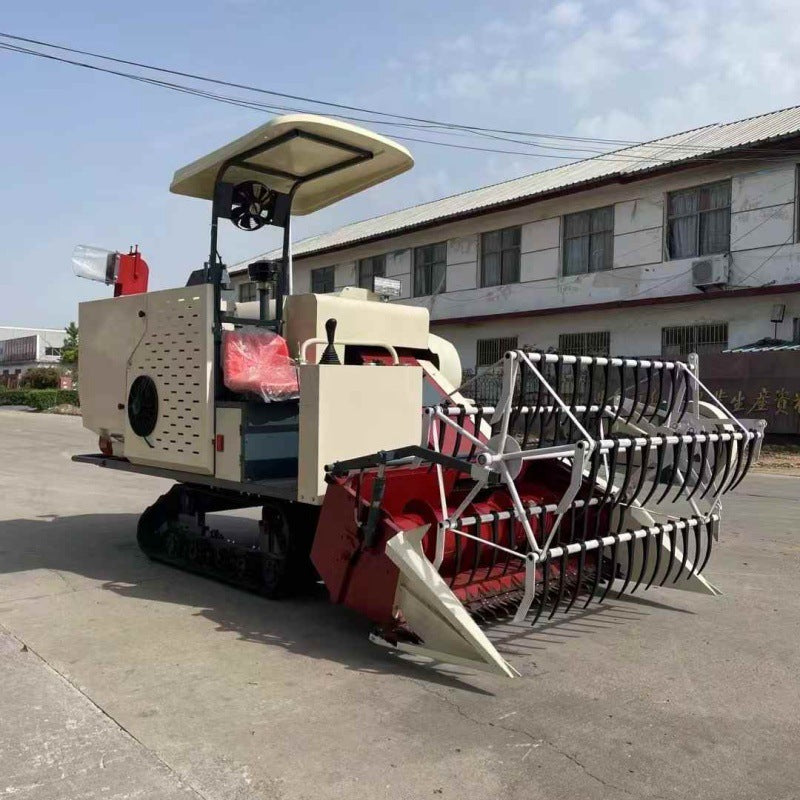 Vertical Axis Flow Soybean Combine Harvester, All-Terrain Available Harvester, Wode Rice Harvesting and Threshing Machine