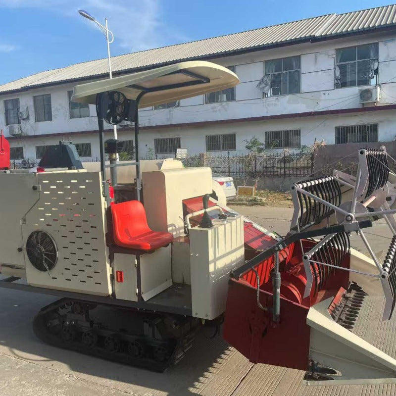 Vertical Axis Flow Soybean Combine Harvester, All-Terrain Available Harvester, Wode Rice Harvesting and Threshing Machine