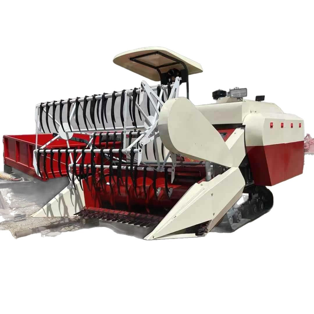 Vertical Axis Flow Soybean Combine Harvester, All-Terrain Available Harvester, Wode Rice Harvesting and Threshing Machine