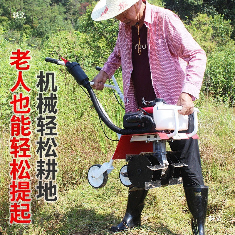 New Model of Micro Tillage Machine, Agricultural Small Trenching Machine, Multi-Functional Tillage Machine for the Elderly, Plow, Paddy Field, Hoeing and Plowing