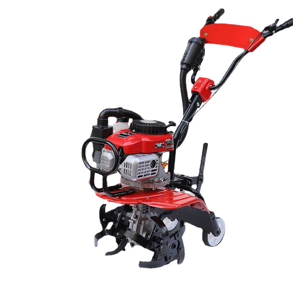 Honda King Micro Tiller Small Gasoline Household Four-Stroke Soil Loosening Paddy Field Weeding Trenching Plowing Land Reclamation Rotary Tiller