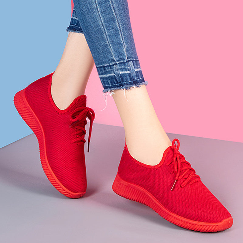 A generation of spring and autumn canvas shoes old Beijing cloth shoes women's soft bottom sneakers breathable casual shoes plus velvet cotton shoes