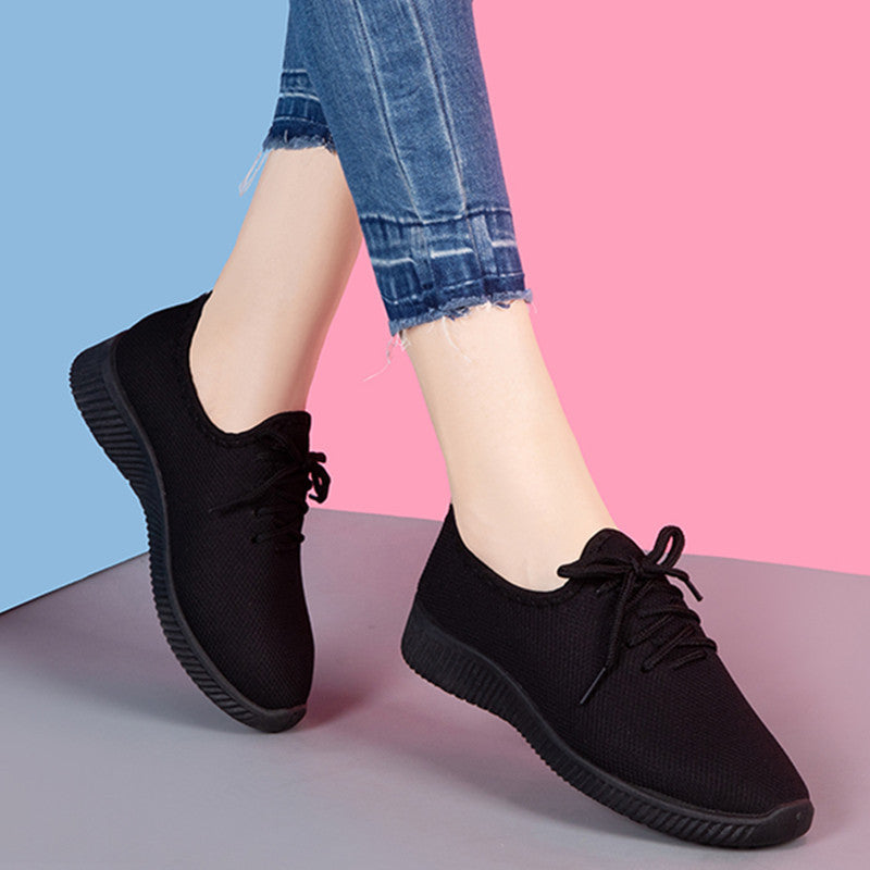 A generation of spring and autumn canvas shoes old Beijing cloth shoes women's soft bottom sneakers breathable casual shoes plus velvet cotton shoes