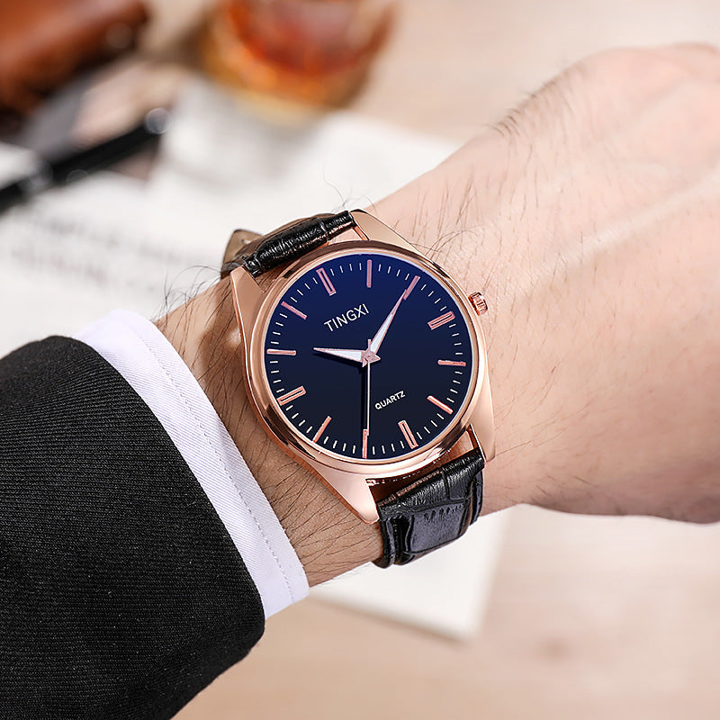 Trendy Korean Style Casual Simple Temperament Watch for Men, Student Automatic Non-Mechanical Men's Watch  Trendy Hot Item