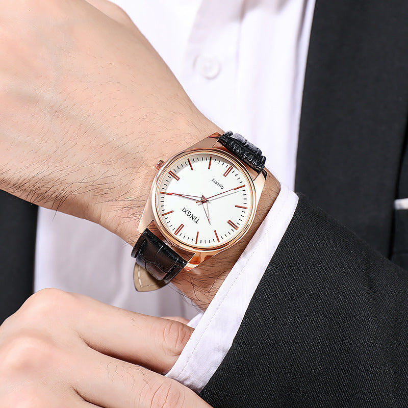 Trendy Korean Style Casual Simple Temperament Watch for Men, Student Automatic Non-Mechanical Men's Watch  Trendy Hot Item