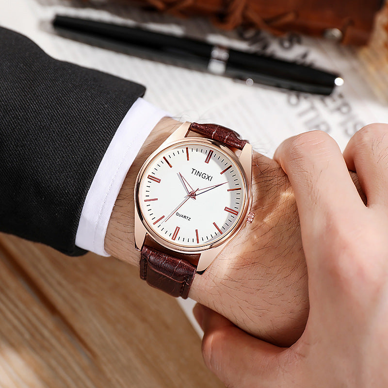 Trendy Korean Style Casual Simple Temperament Watch for Men, Student Automatic Non-Mechanical Men's Watch  Trendy Hot Item