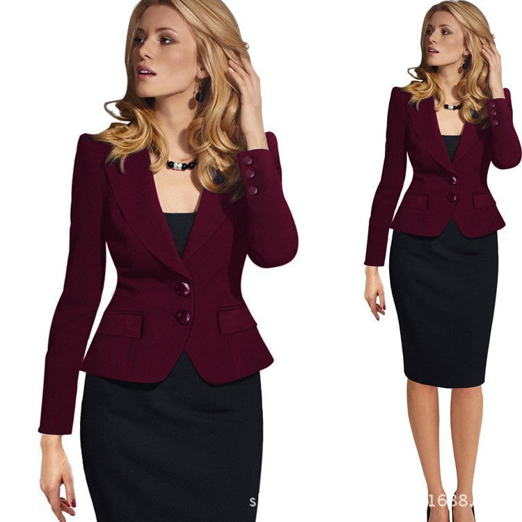 Cross-border explosions 2025 spring and autumn AliExpress ebay Amazon best selling European and American slim fit small suit women's jacket