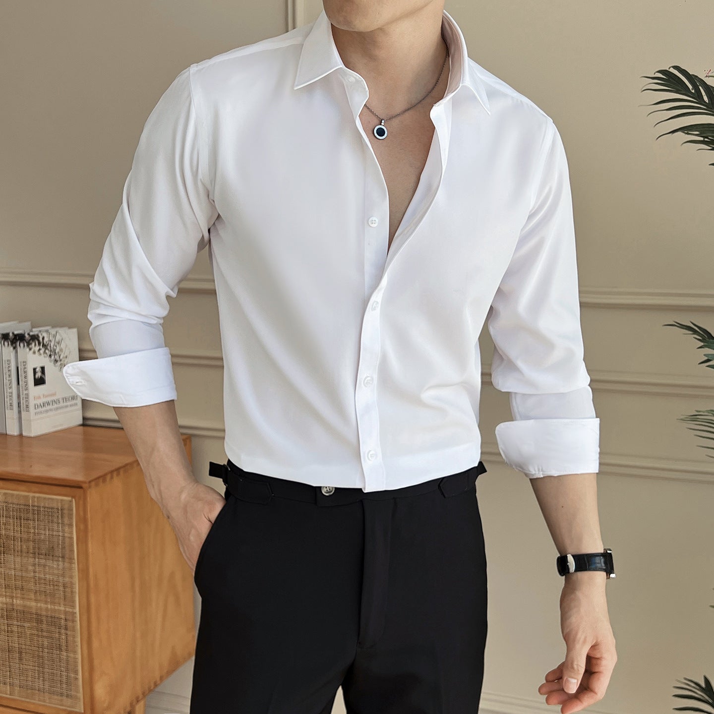 Seven-color Men's Long-sleeved Business Shirt