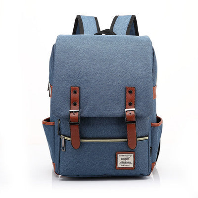 Korean Version of College and High School Student Schoolbags for Men and Women, British College Style Backpacks, Simple Computer Bags, Large Capacity Backpacks