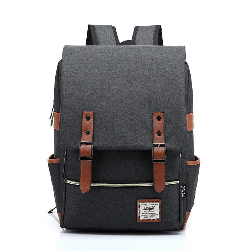 Korean Version of College and High School Student Schoolbags for Men and Women, British College Style Backpacks, Simple Computer Bags, Large Capacity Backpacks