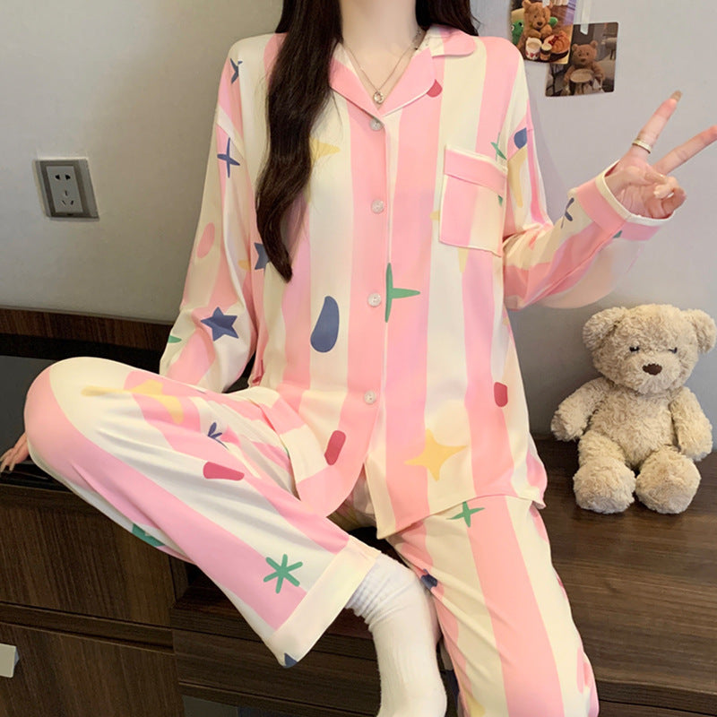 Women's Long-sleeved Pajamas Homewear Suit