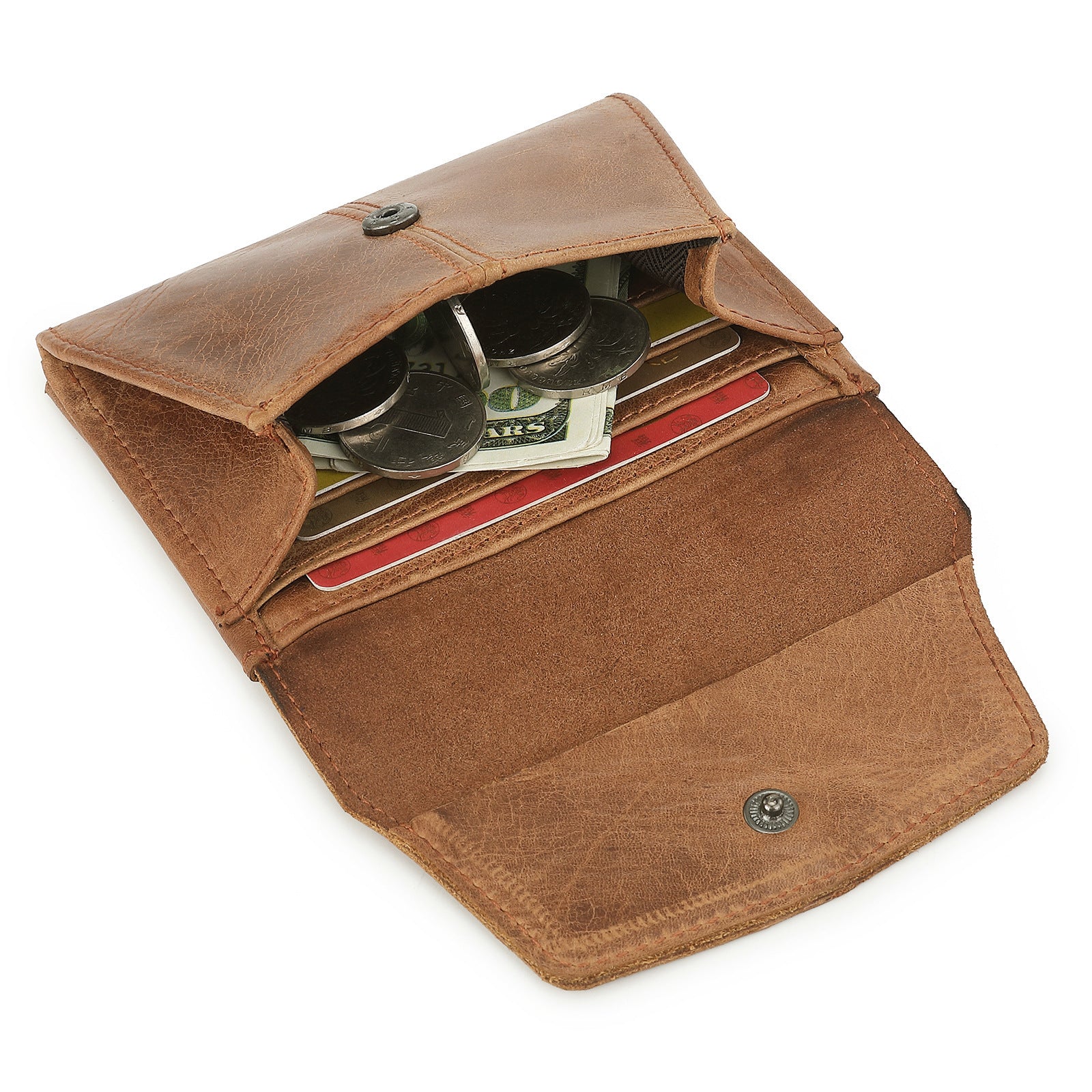 Multifunctional Head Layer Cowhide Coin Purse