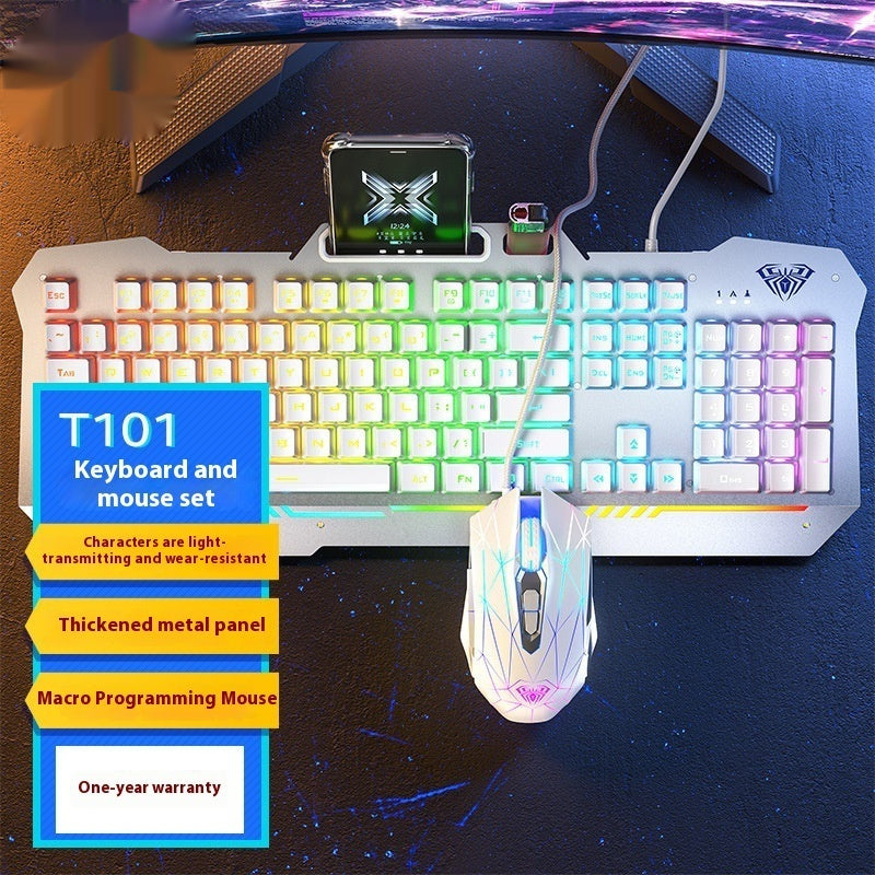 Mechanical Feeling Wired Key Mouse Headset Bundle