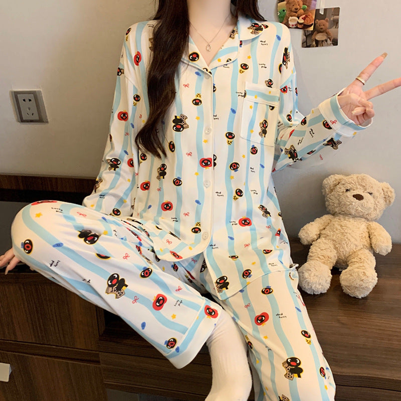 Women's Long-sleeved Pajamas Homewear Suit