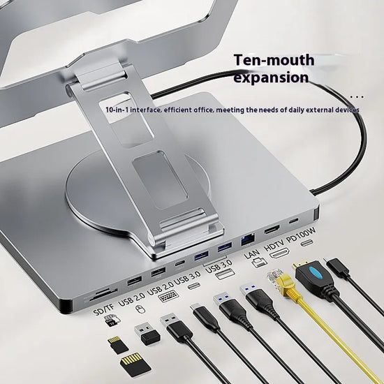 Type-c Extended Rotating Folding Laptop Stand
